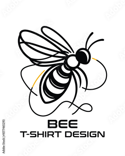 Bee Vector T Shirt Design