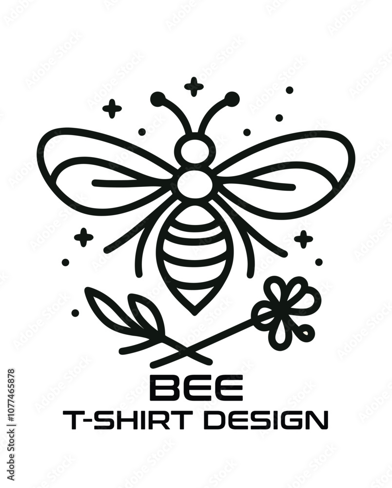 Obraz premium Bee Vector T Shirt Design