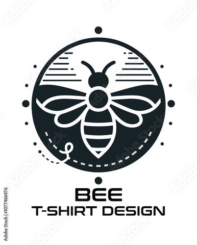 Bee Vector T Shirt Design