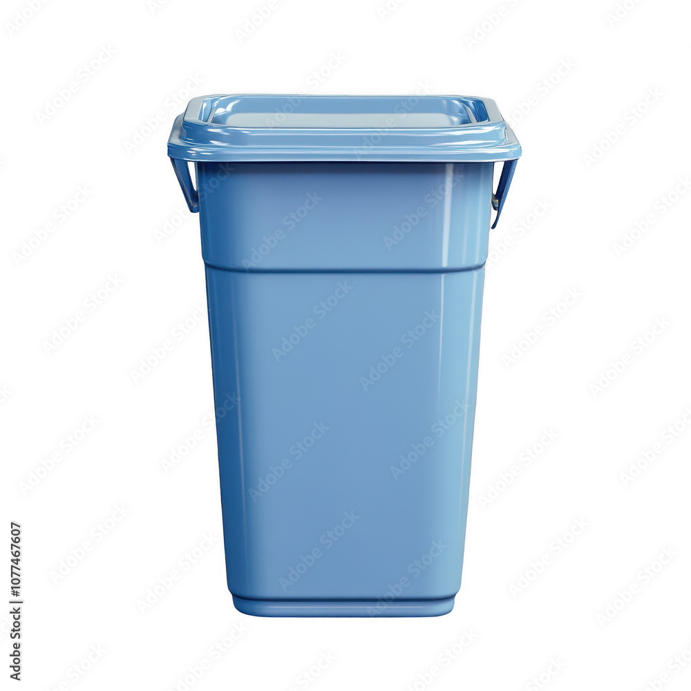 Blue Plastic Garbage Trash Can with Lid Blue Plastic Garbage Trash Can with Lid