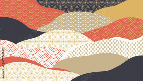 和柄の抽象的な背景デザイン