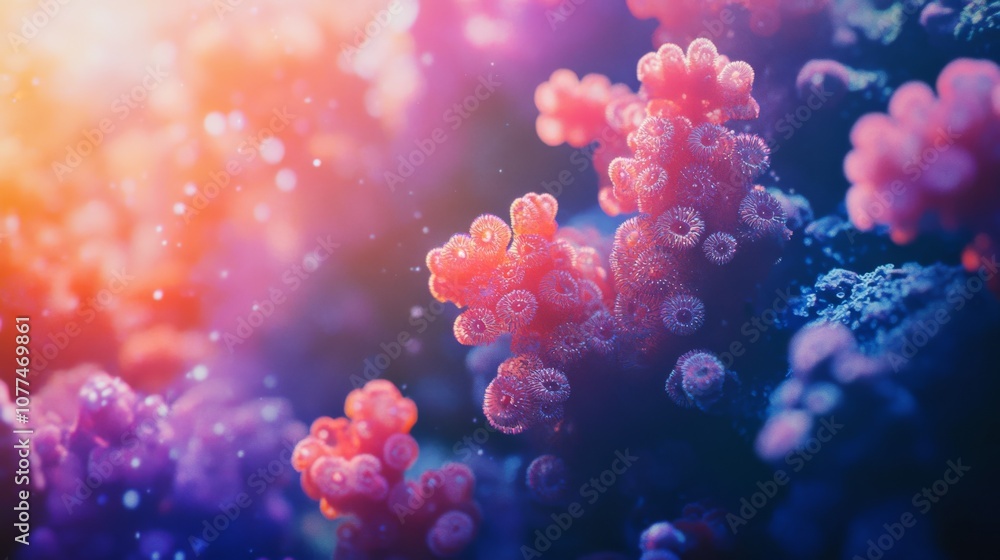 Vibrant pink corals, illuminated by a gentle light, create an enchanting underwater scene that celebrates the ocean’s surreal beauty and vibrant ecosystem. Vibrant pink corals, illuminated by a gentle light, create an enchanting underwater scene that celebrates the ocean’s surreal beauty and vibrant ecosystem.