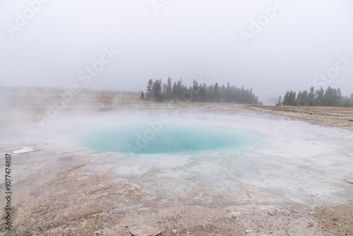 Blue pool hot spring 