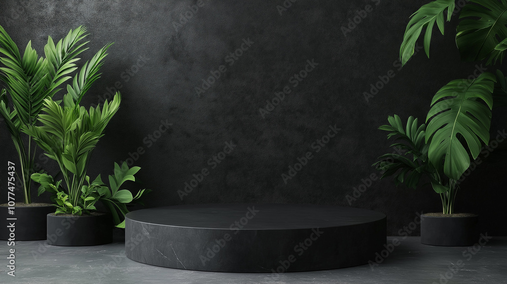 black blink base with flowers vase on black wall black blink base with flowers vase on black wall
