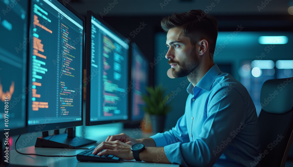 Dedicated Programmer at Work Dedicated Programmer at Work