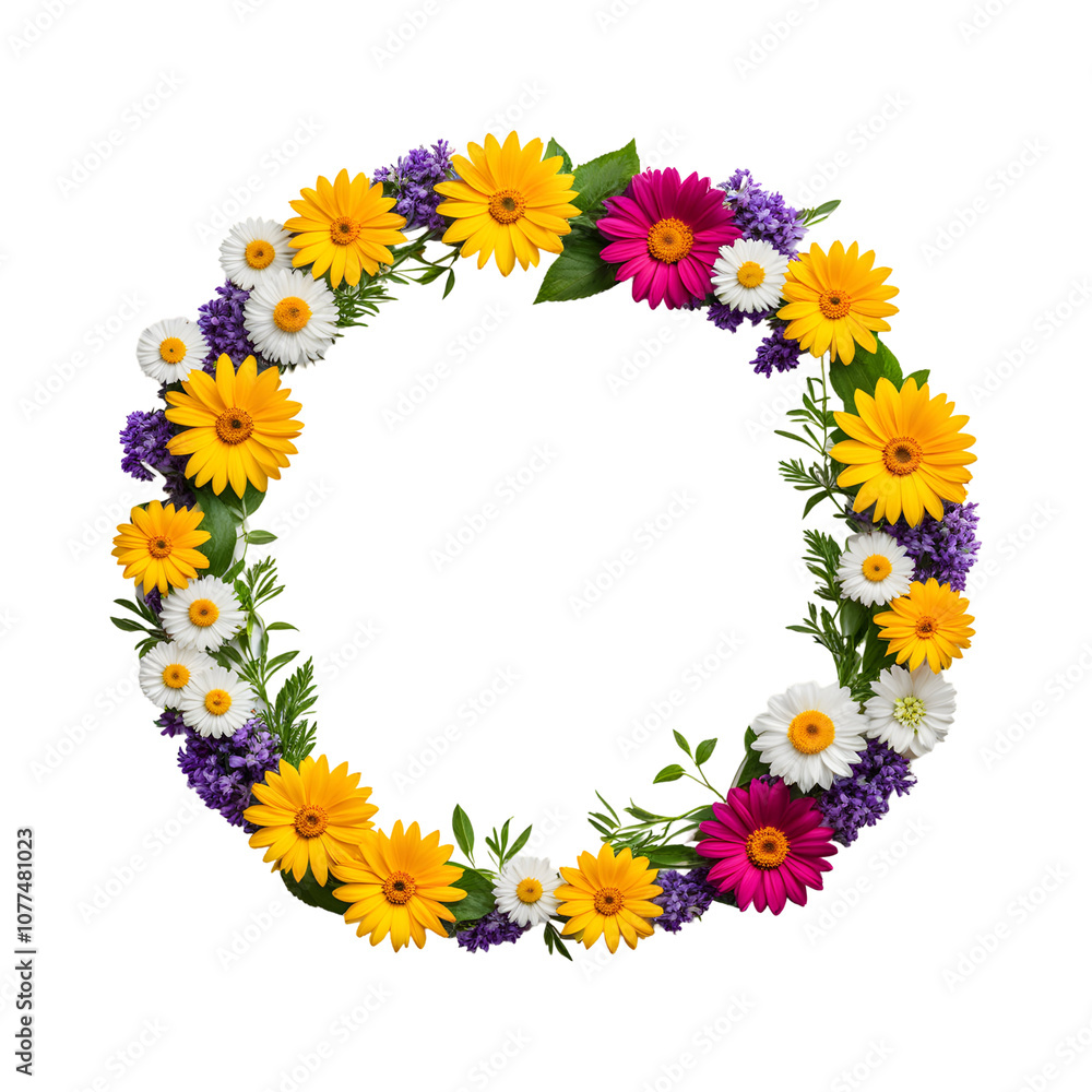 Flowers border circle png transparent background Flowers border circle png transparent background