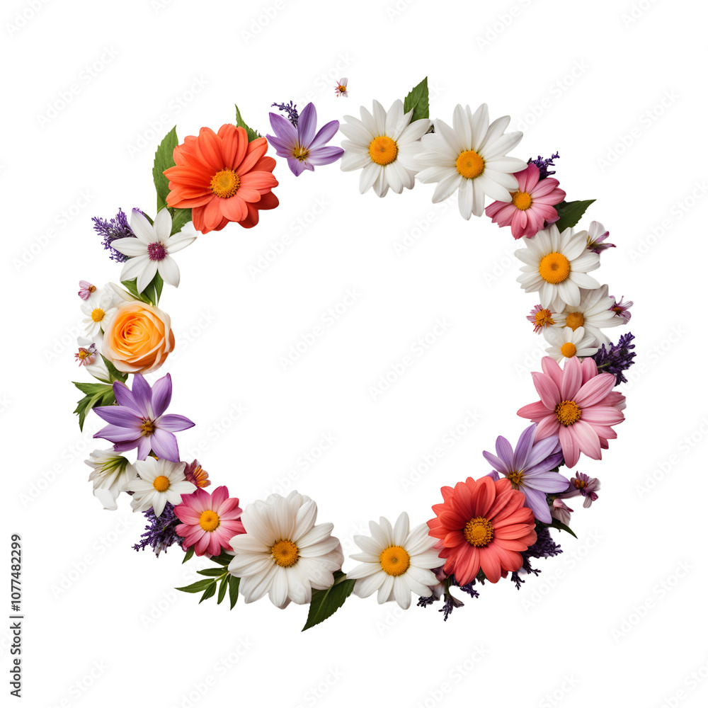 Flowers border circle png transparent background Flowers border circle png transparent background