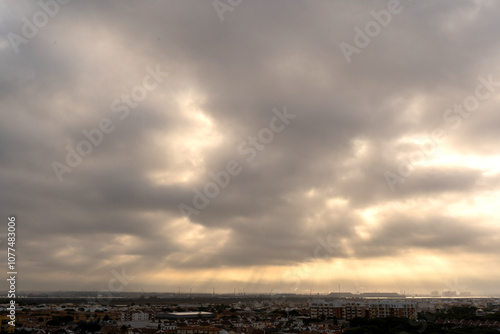 Industrial Skyline at Dawn photo