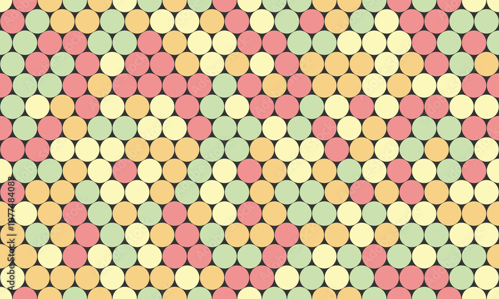 Colorful dotted pattern featuring round spots in a repeating layout. Ideal for creating abstract backgrounds, seamless textiles, and geometric wallpapers. Colorful dotted pattern featuring round spots in a repeating layout. Ideal for creating abstract backgrounds, seamless textiles, and geometric wallpapers.