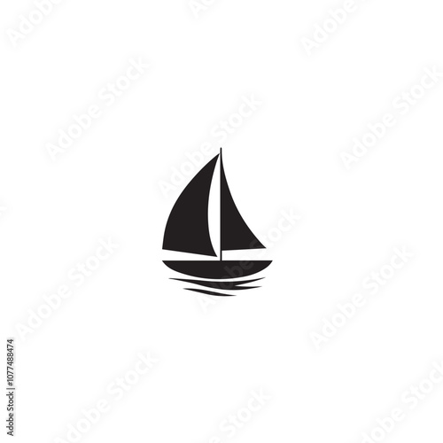 Boat In cartoon, hand-drawn flat style. image for social media, websites and UI. Isolated 2D vector design in logo, icon, sketch style, simple line vector, single color. AI Generative Art.