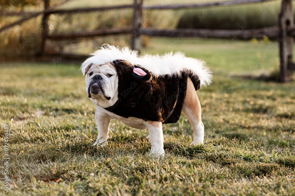 English Bulldog Skunk Halloween Costume English Bulldog Skunk Halloween Costume