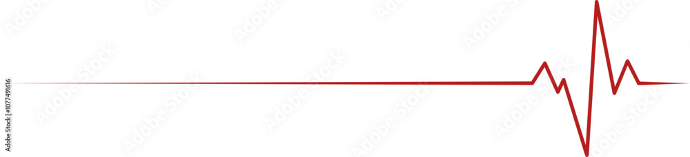 Red Pulse Line Heartbeat Appears Sharp Edges Stylized for Text Writing and Animation Clip Art | Vector Illustration Red Pulse Line Heartbeat Appears Sharp Edges Stylized for Text Writing and Animation Clip Art | Vector Illustration