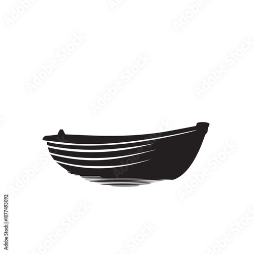 Boat In cartoon, hand-drawn flat style. image for social media, websites and UI. Isolated 2D vector design in logo, icon, sketch style, simple line vector, single color. AI Generative Art.