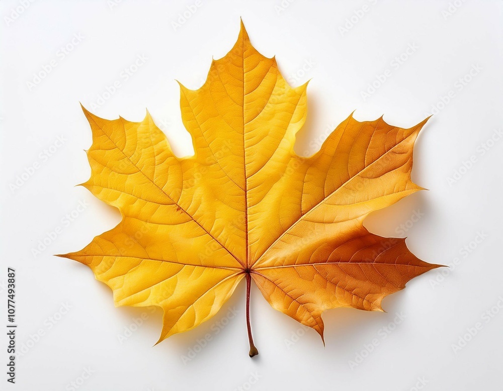 bright yellow autumn maple leaf isolated on white background perfect for seasonal images nature themes and fall design projects bright yellow autumn maple leaf isolated on white background perfect for seasonal images nature themes and fall design projects