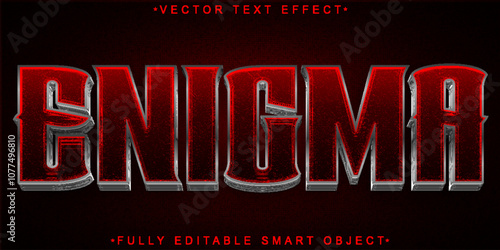 Enigma Vector Fully Editable Smart Object Text Effect