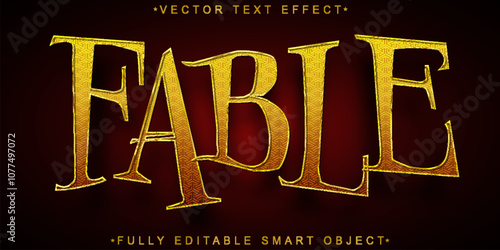 Fable Story Vector Fully Editable Smart Object Text Effect