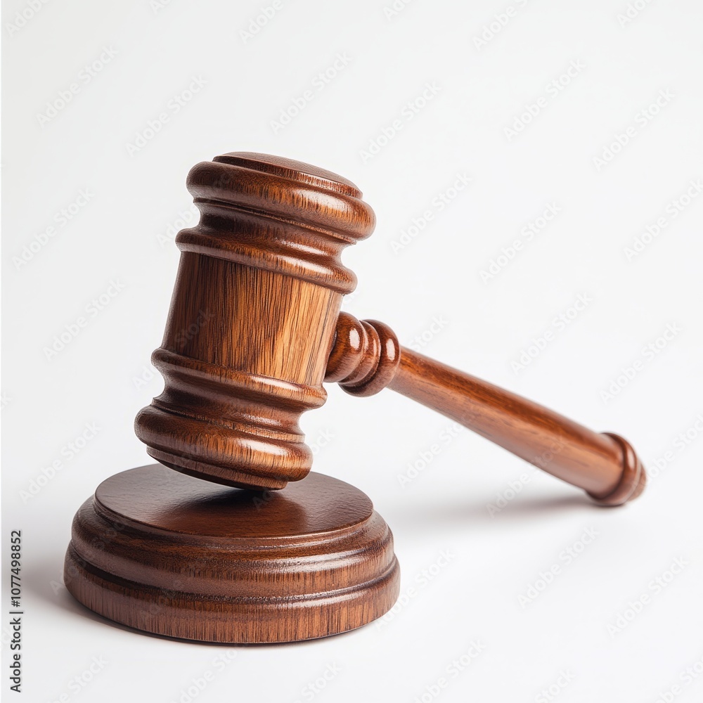 Gavel on white background Gavel on white background