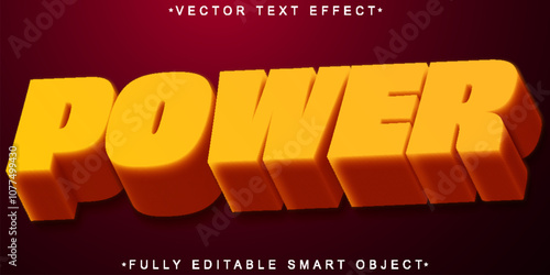 Orange Power Vector Fully Editable Smart Object Text Effect