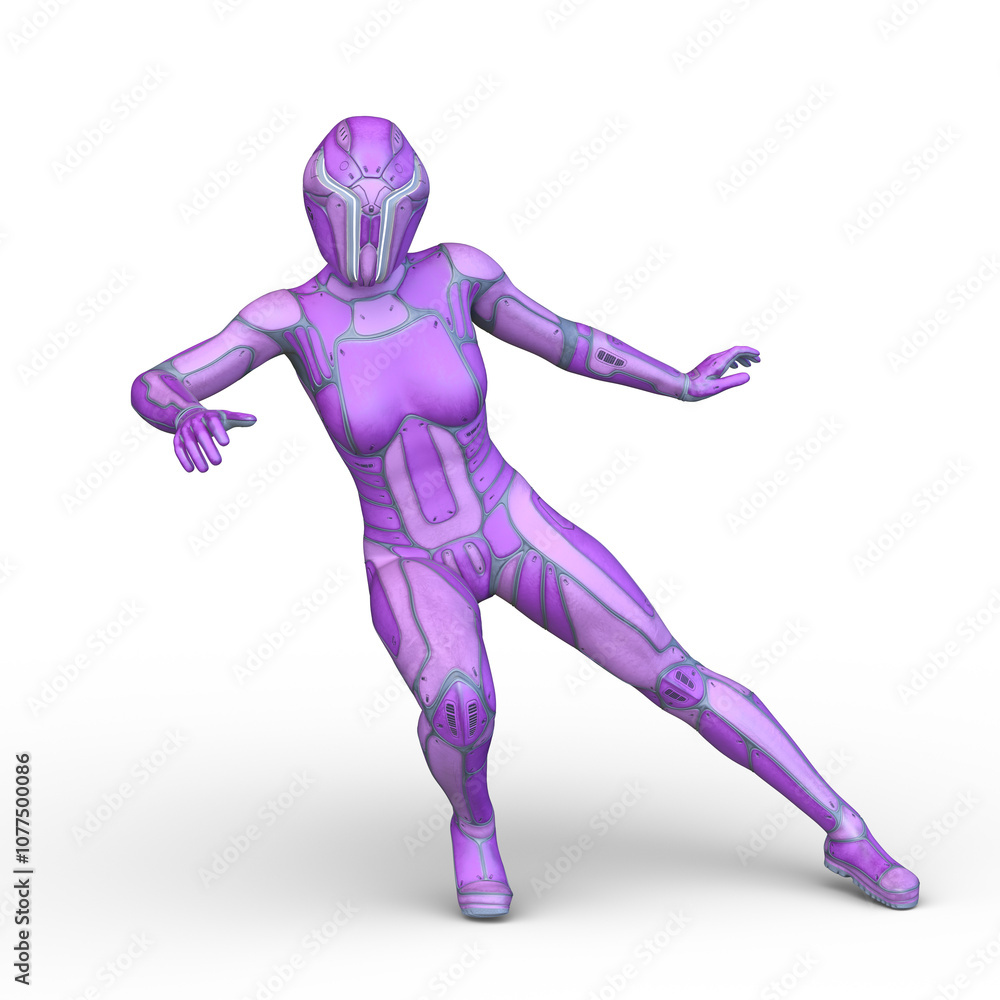 女性サイボーグ 3DCGレンダリング 女性サイボーグ 3DCGレンダリング