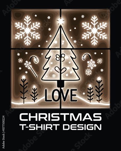 Christmas Vector T-Shirt Design