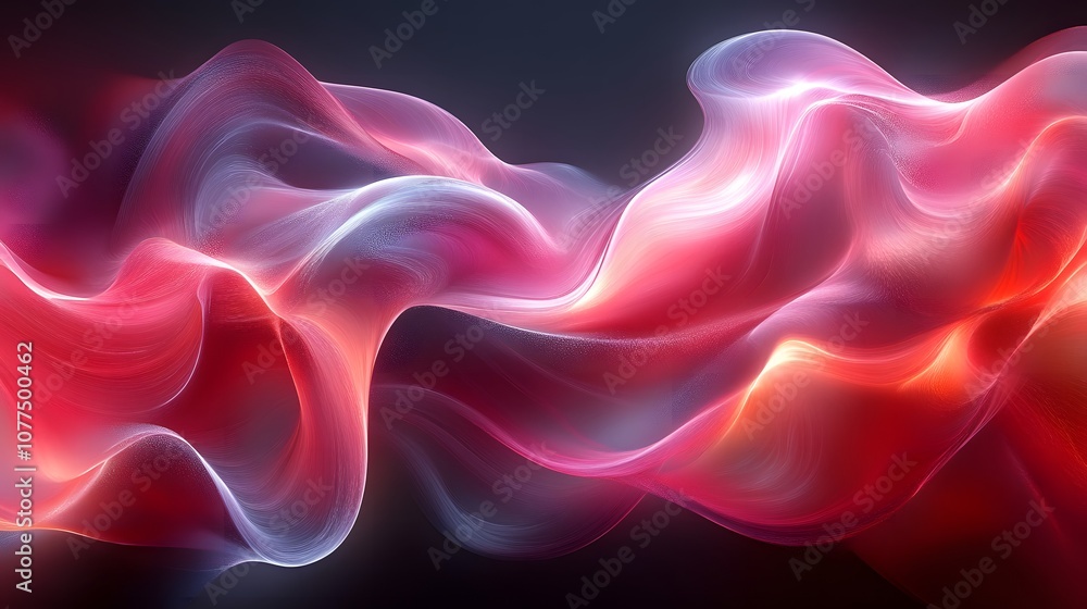 Fototapeta premium Abstract Red and Blue Light Waves