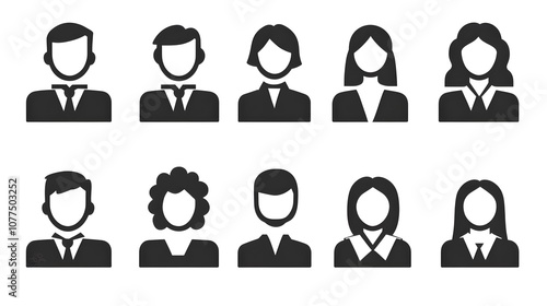 Collection of Business People Icons