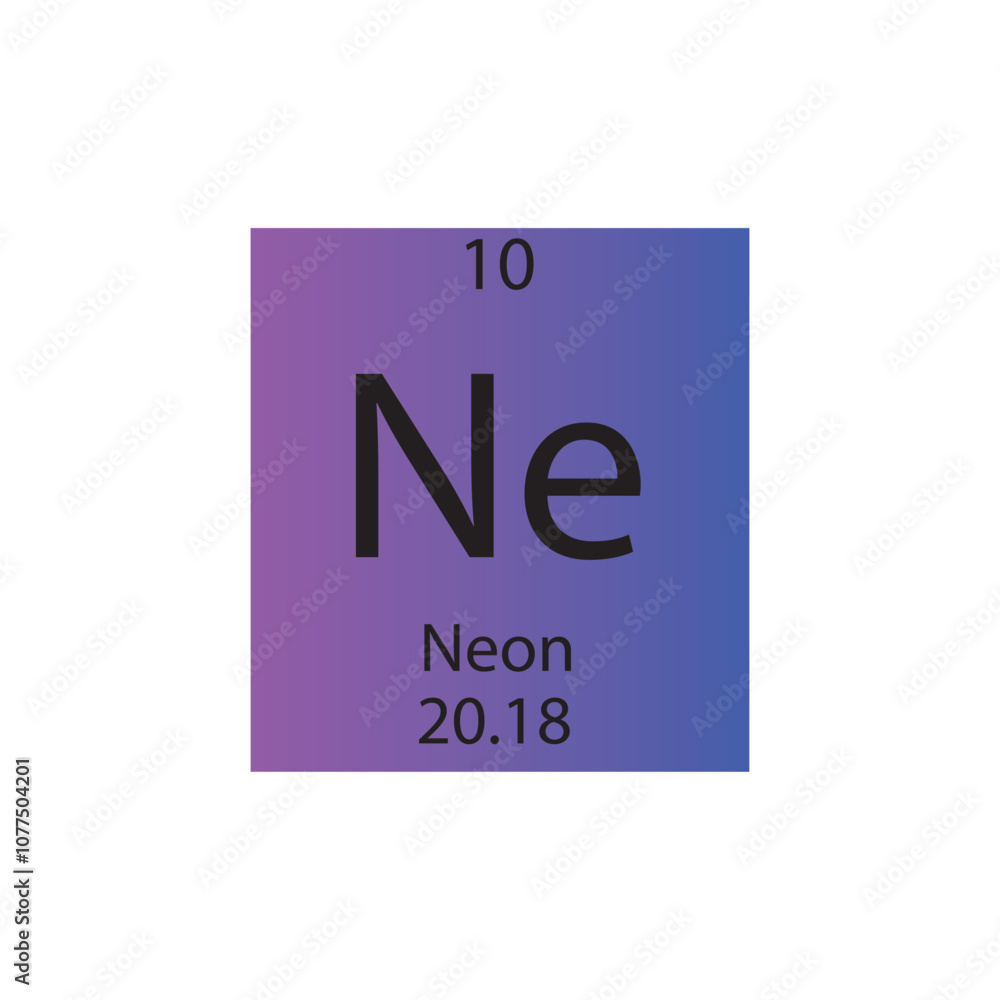 Ne Neon Noble gas Chemical Element Periodic Table. Simple flat square vector illustration, simple clean style Icon with molar mass and atomic number for Lab, science or chemistry class. Ne Neon Noble gas Chemical Element Periodic Table. Simple flat square vector illustration, simple clean style Icon with molar mass and atomic number for Lab, science or chemistry class.