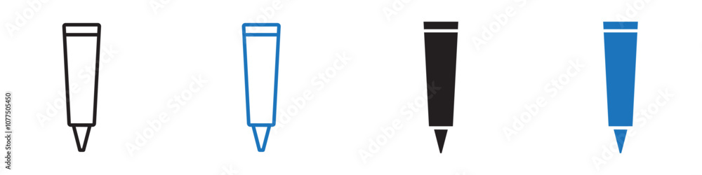 Acne cream icon Vector set outline Acne cream icon Vector set outline
