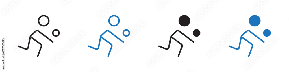 Balling icon Vector set outline Balling icon Vector set outline
