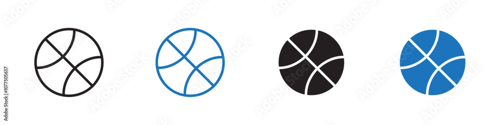 Basket ball icon Vector set outline Basket ball icon Vector set outline