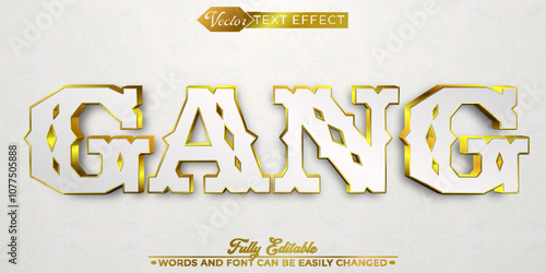 Luxury Golden Gang Vector Editable Text Effect Template