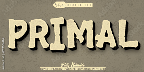 Primal Vector Editable Text Effect Template