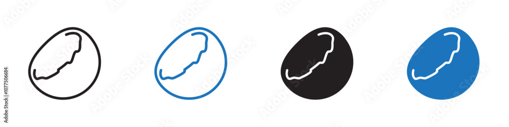 Coconut icon Vector set outline Coconut icon Vector set outline