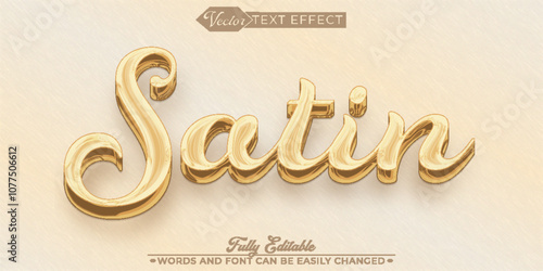 Satin Vector Editable Text Effect Template