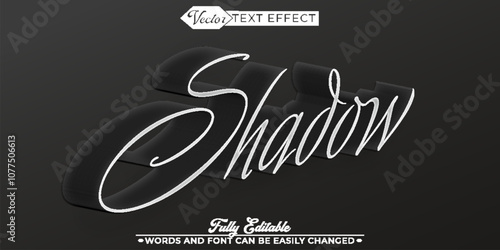 Shadow Vector Editable Text Effect Template