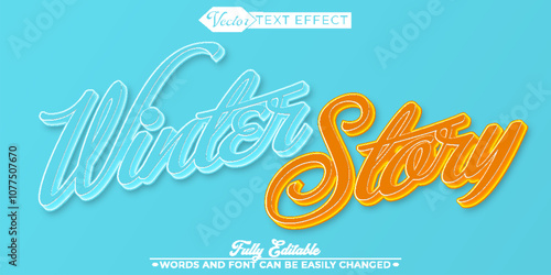 Cartoon White Story Editable Text Effect Template
