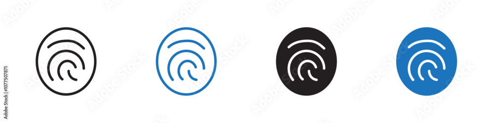 Fingerprint icon Vector set outline Fingerprint icon Vector set outline