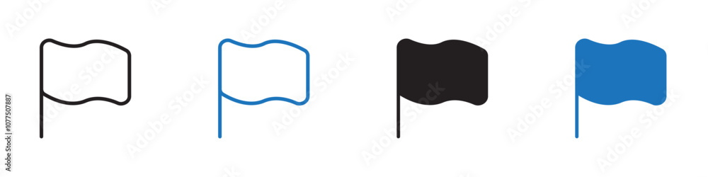 Flag icon Vector set outline Flag icon Vector set outline