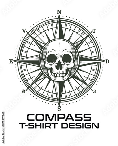 Compass Vector T shirt Design