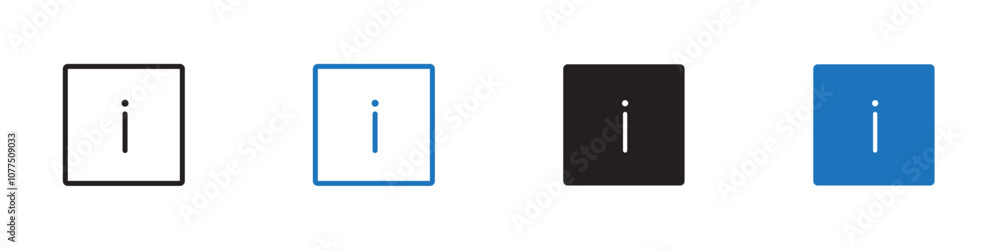Information icon Vector set outline Information icon Vector set outline