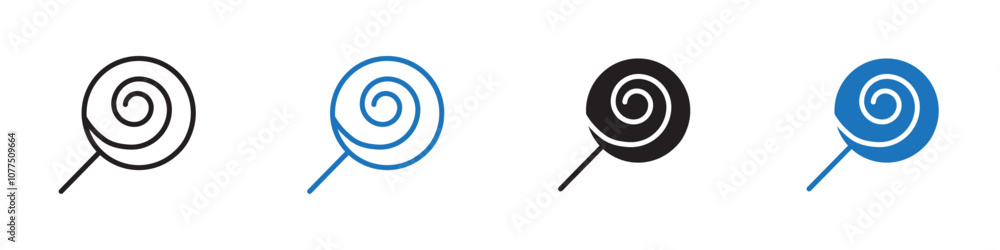 Lollipop icon Vector set outline Lollipop icon Vector set outline