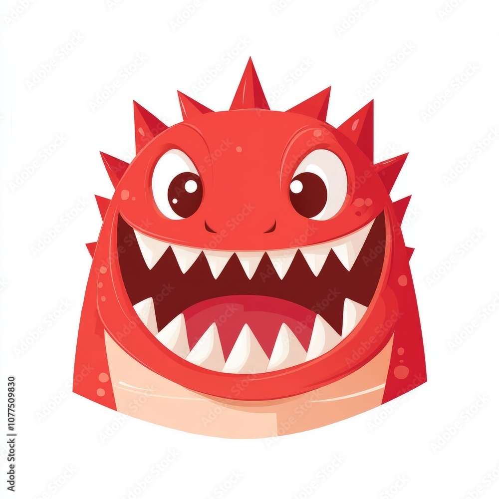 Red monster with big teeth Red monster with big teeth