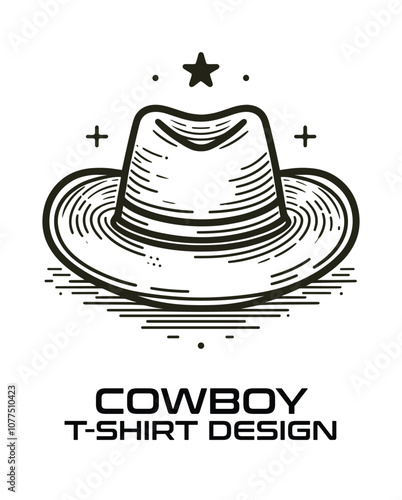 Cowboy Vector T Shirt Design