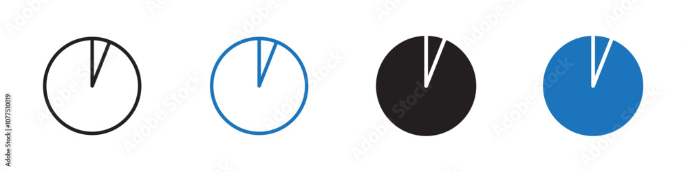 Pie chart icon Vector set outline Pie chart icon Vector set outline