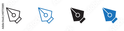 Tableau sur toile Pen nib icon Vector set outline