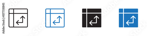 Pivot table icon Vector set outline