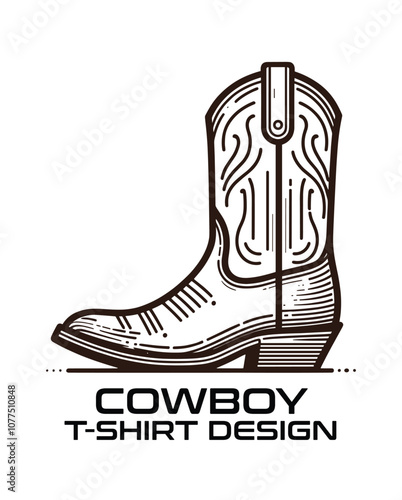 Cowboy Vector T Shirt Design