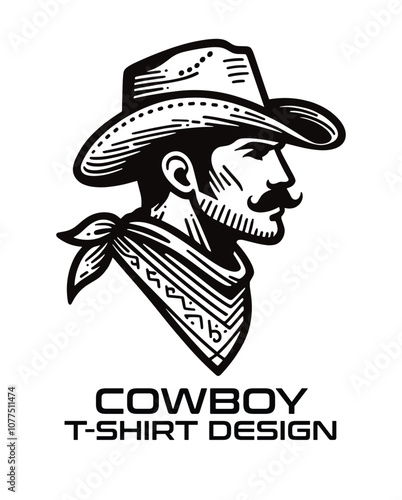 Cowboy Vector T Shirt Design