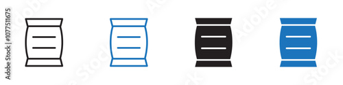Sand bag icon Vector set outline
