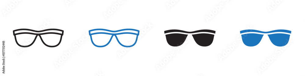 Sunglasses icon Vector set outline Sunglasses icon Vector set outline